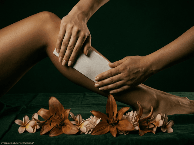 Professional body waxing with sugar paste